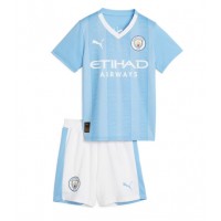 Camisa de time de futebol Manchester City Replicas 1º Equipamento Infantil 2023-24 Manga Curta (+ Calças curtas)